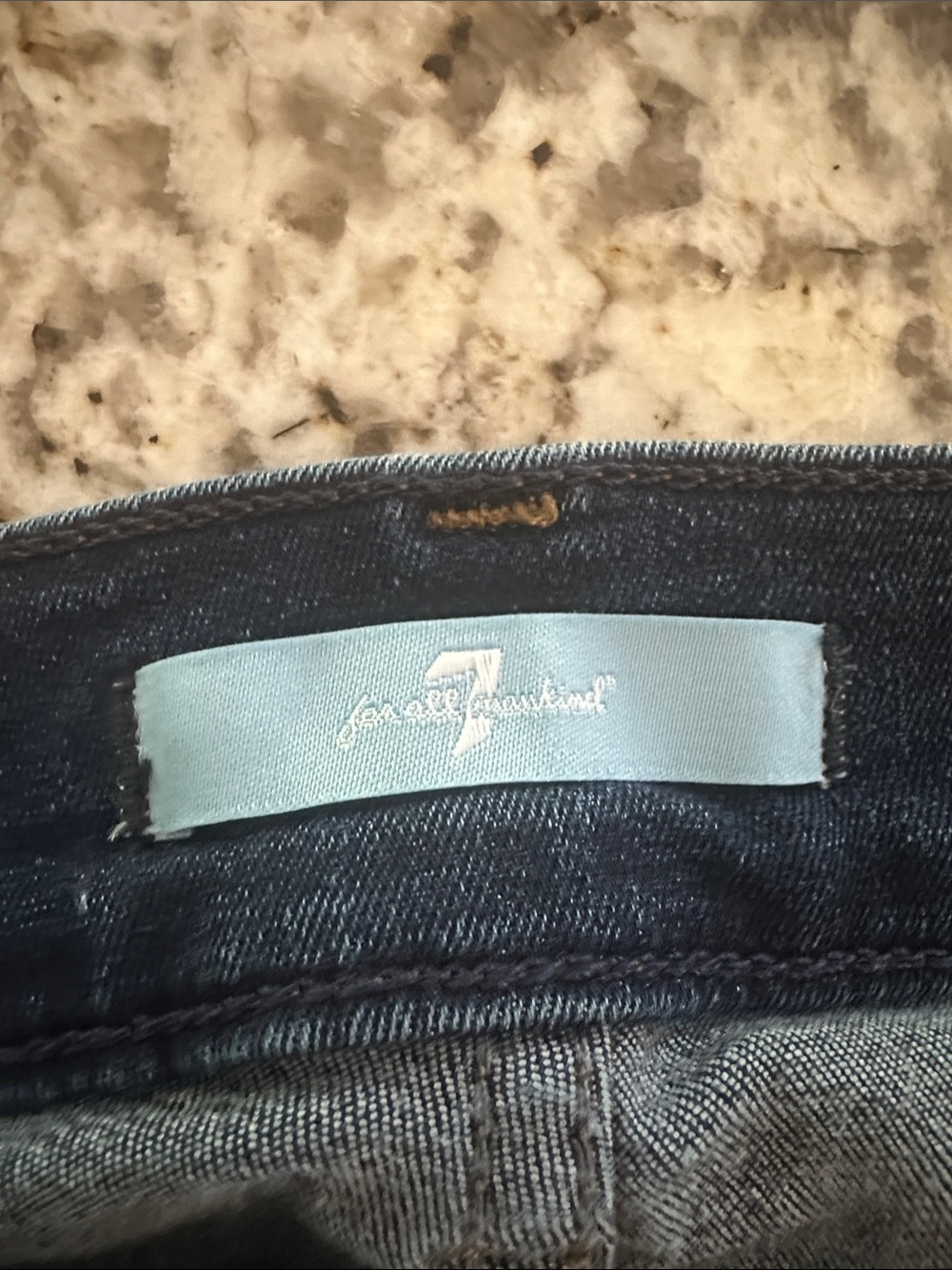7 For All Mankind Roxanne Rinsed Indigo Jeans - Dark Blue